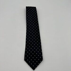Roberto Lorenzo Collection Black & White Polka Dot Tie 100% Microfiber